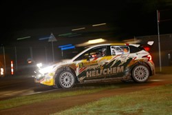 Henk Vossen met Harmen Scholtalbers aan de start van de GTC Rally